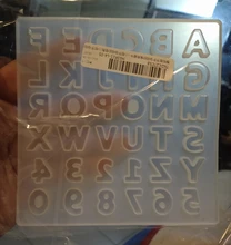 Ornament Keychain Silica-Gel Resin Mould Alphabet Number-Molds Casting-Tools Epoxy DIY