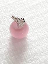 NEHZY-colgante de Plata de Ley 925 con forma de manzana y ópalo rosa, collar de 45CM de longitud