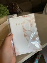 Travel-Id-Case Wallet Designer Passport-Cover Marble-Pattern Women Fashion 1PC PU