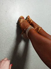 Tobillera de cadena de Metal gruesa para hombre y mujer, pulsera con diamantes de imitación, Color dorado y plateado, para pie cubano, joyería Punk Hip Hop Rock