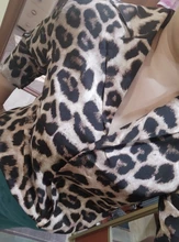 Blusa de gasa Sexy de manga larga blusa estampado de leopardo Turn Down Collar dama Oficina camisa túnica Tops Casual sueltos de talla grande Blusas