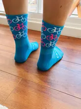 Calcetines de nailon transpirables para ciclismo, calcetines deportivos de secado rápido para hombre y mujer, calcetines de fútbol y baloncesto, S26