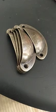 KAK-tirador de puerta de armario con cajones de cocina, accesorio de Metal Retro, 2 uds., perillas para muebles, artículos de mano, Alacena, concha de latón antigua