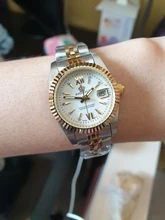 Reginald-Reloj de negocios para hombre y mujer, pulsera de acero, reloj de cuarzo dorado, regalo de San Valentín