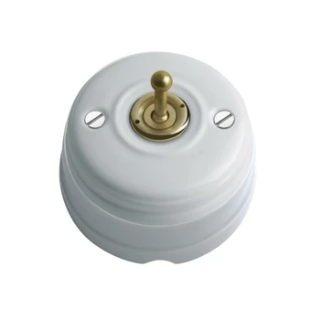 Switch porcelain surface with pin Golden 
Switch porcelain surface with pin Golden