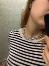 Gargantilla de cadena Punk para mujer, Collar de estilo Hip Hop, grande, grueso, de aluminio, dorado, cadena gruesa, joyería