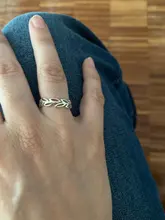 Anillos de hojas de plata de ley 925 estilo bohemio para mujer, bisutería femenina, ajustable, venta al por mayor