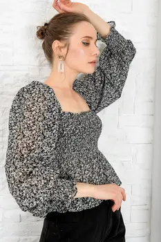 Trend Alacati Style Women Black Gipeli Piliseli Woven Bluz ALC-MOD-426 
Trend Alacati Style Women Black Gipeli Piliseli Woven Bluz ALC-MOD-426