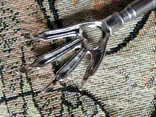 Garra telescópica compacta, masajeador rascador trasero de acero inoxidable, ajustable, para rascar la espalda, protector de mano