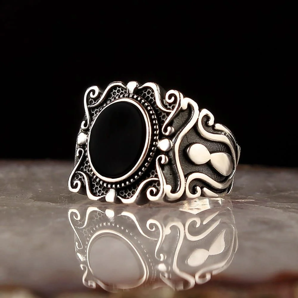 925 Sterling Silver Ring for Men Black Natural Zircon Stone Jewelry Fashion Vintage Gift Onyx Aqeq Mens Rings All Size
925 Sterling Silver Ring for Men Black Natural Zircon Stone Jewelry Fashion Vintage Gift Onyx Aqeq Mens Rings All Size