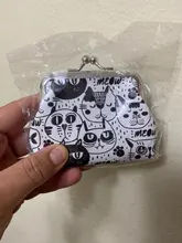 Monedero de gato de dibujos animados para mujer, mini carteras de mujer, bolso de mano, monedero con cerrojo, monedero