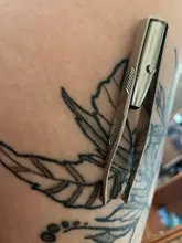 Maquillaje Profesional de acero inoxidable con luz LED, Punta inclinada, extracción de pestañas, cejas, pinzas de maquillaje, herramienta con batería #7245