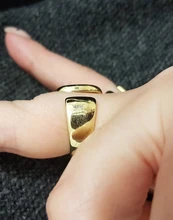 Anillo con letras de A-Z huecas para mujer, anillo con apertura ajustable iniciales del nombre, alfabeto, fiesta femenina, joyería ancha y gruesa