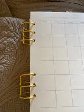 Anillo de bisagra para encuadernación, libro de hojas sueltas, chapado en Metal, escritorio de níquel, calendario, círculo, 3 anillos para Álbum de llaves de tarjeta