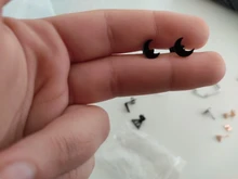 Pendientes de tuerca de acero inoxidable para hombre y mujer, múltiples pendientes negros de voleibol, hoja, zorro, estrella, Luna, Piercing, joyería, regalo