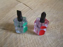 Juego de destornilladores de precisión para reparación de automóviles, Mini cabeza de rábano portátil, mango transparente, herramientas manuales de reparación