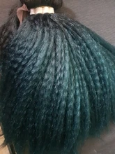 Extensiones de Cabello sintético para mujer, con cierre mechones rizados, 7 unids/lote, color ombré, BELLA