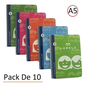 Notepad wire helix-Notebook Size A5-40 Leaves, 4 MM, colores Assorted (10 Pack Notebooks)
Notepad wire helix-Notebook Size A5-40 Leaves, 4 MM, colores Assorted (10 Pack Notebooks)