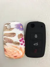 Funda protectora de silicona funda para mando a distancia del coche para VW POLO Volkswagen Tiguan Passat B5 B6 B7 Golf EOS Scirocco Jetta MK6 Octavia