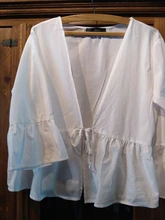 Blouse Tunic Shirt Cardigans Tops Lace-Up Cotton Linen ZANZEA Vintage Women Summer 3/4-Sleeve