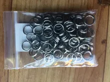 100 unids/lote 5-15mm abierto de acero inoxidable doble salto anillos para DIY clave doble conectores de anillos partidos para la fabricación de la joyería