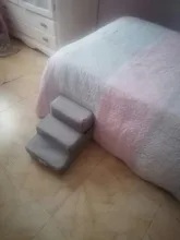 Escalera antideslizante extraíble de 3 escalones para perros y gatos pequeños, escalera de cama desmontable de 35x30x30cm
