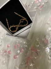 Collar con colgante personalizado de nombre para hombre y mujer, cadena de acero inoxidable dorada, placa con nombre de pareja personalizada, regalo de joyería con corazón