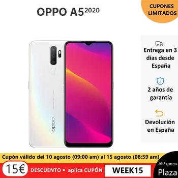 OPPO A5 2020 Smartphone 3GB/64GB 6.5 "screen HD four rear cameras 5000 mAh Dual SIM reversible charge 2 years warranty
OPPO A5 2020 Smartphone 3GB/64GB 6.5 "screen HD four rear cameras 5000 mAh Dual SIM reversible charge 2 years warranty