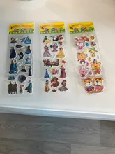 3 hojas/Set 3D burbuja hinchada pegatinas de dibujos animados princesa gato caballo bebé DIY estacionario de los niños niño niña B012