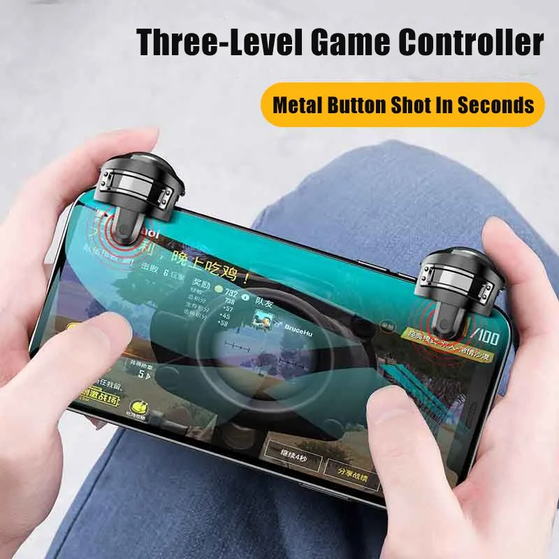 Fashion Metal Gamepad for PUBG Mobile Trigger Control Smartphone Gamepad Controller L1R1 Gaming Shooter for Iphone Android
Fashion Metal Gamepad for PUBG Mobile Trigger Control Smartphone Gamepad Controller L1R1 Gaming Shooter for Iphone Android