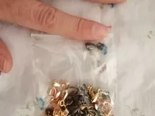 50 unids/lote 5x14mm 6x17mm 8x20mm 7 colores colgantes plateados broches conectores cuentas de cobre cuentas de bola hallazgos de joyería