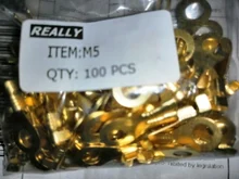 Copper Terminal Connector Lugs Open-Barrel Connerctor-Non-Insulated-Ring Crimp-Cable