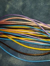 5 unids/lote 1,5mm 2mm encerado algodón ajustable trenzado collares de cuerda y amuleto colgante joyería resultados langosta cierre cable cadena