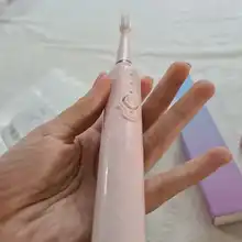 Cepillo de dientes eléctrico para pareja, ultrasónico, no recargable, de pelo suave, automático, impermeable, 2 cabezales, conjunto de viaje