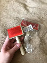 Peine de peluquería para mascotas, mango de madera, cepillo de aguja, peine de belleza para perros, cepillo de pelo para perros