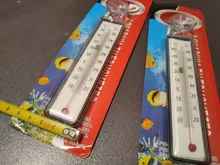 Uds de medidor de tanque de peces de acuario de agua de vidrio de termómetro de temperatura con buena taza de la succión