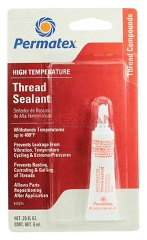Permatex 59214 sealant for threaded connections with Teflon, 6 ml.
Permatex 59214 sealant for threaded connections with Teflon, 6 ml.