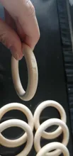 Anillo de madera con cuentas de dentición para niños, artesanías para hacer joyería en 10 tamaños, bricolaje, natural, 5/10/20/50 uds.