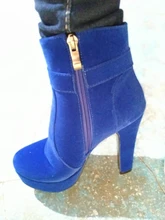 Nueva moda Otoño exfoliante hebilla mujeres Ultra alta tacones plataforma de tacón grueso 0 botas zapatos de mujer