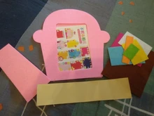 Marco de fotos 3D para niños, pegatinas no tejidas para manualidades, paquete de juguetes hechos a mano