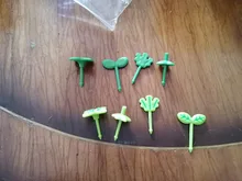 Fiambrera de decoración de plástico con hojas para niños, palillo de dientes, tenedor pequeño para ensalada, Mini palillos para pastel, 8 Uds.