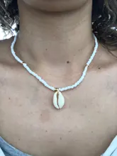 HuaTang-Collar con adorno de concha para mujer, colgante bohemio en color verde con adorno de concha de estrás, accesorios de playa a la moda, modelo 6947