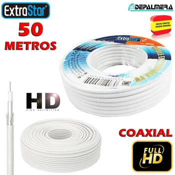 DEPALMERA | EXTRASTAR, Cable TV antenna, 50 meters, RG6U, SAT, 75 OHM, Coaxial, DVB-T, tv antenna, indoor tv antenna, tv antenna
DEPALMERA | EXTRASTAR, Cable TV antenna, 50 meters, RG6U, SAT, 75 OHM, Coaxial, DVB-T, tv antenna, indoor tv antenna, tv antenna