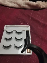 Moda mujer 3 pares magnético delineador de ojos Set de pestañas postizas pegamento libre de imán de las pestañas de Bushy rizado pestaña extender maquillaje