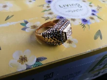 Hip Hop anillo Vintage anillos de joyería para las mujeres de diamantes de imitación completa Punk dorado dedo anillo Rock anillos de boda con cristal