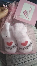 Calcetines antideslizantes de algodón para bebé, niño y niña, Unisex, con letras, amo a mamá y papá, 0-6 meses, 15