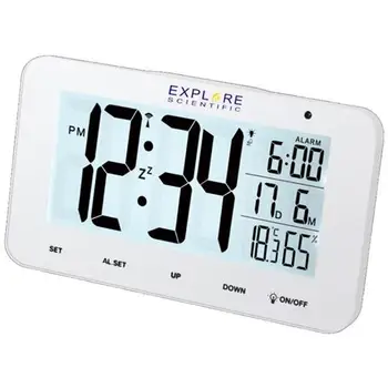 Explorescientific Rdc1004 digital clock radio controlled clock alarm temperature White
Explorescientific Rdc1004 digital clock radio controlled clock alarm temperature White