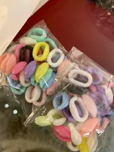 Cuentas acrílicas de colores brillantes para hacer joyas para niños, abalorios de colores variados de 16x10mm, 30 Uds.