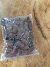 50 unids/lote montado cilíndrica cabezas abrasivo mangas bandas de lijado 80 #120 #180 # para taladro clavo manicura herramientas
