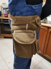 Puimentiua-Bolsa de cintura baja Unisex, bolso de pierna, cinturón para bicicleta y motocicleta, cinturón de dinero, paquete negro de trabajo